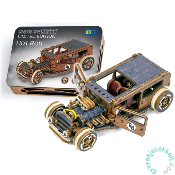 Wooden City LE-001 - Hot Rod Limited Edition Series - Wooden Puzzle