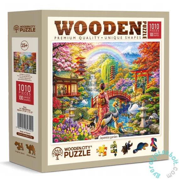 Wooden City 1010 db-os fa puzzle - Japanese Garden (828221)