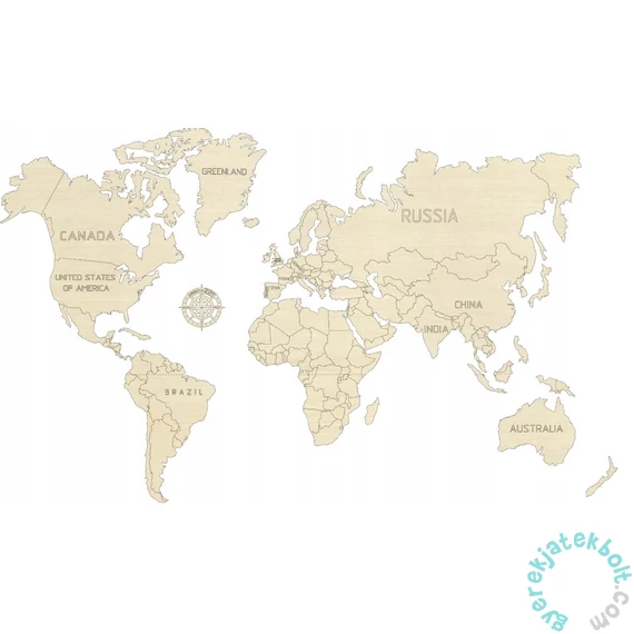 Wooden City WM501 - World Map M - Wooden Puzzle