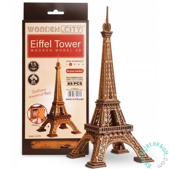 Wooden City WR364 - Eiffel Tower 3D - Wooden Puzzle