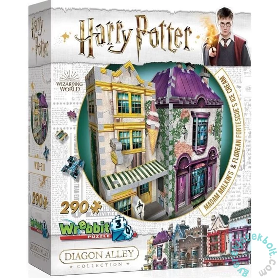 Wrebbit 290 db-os 3D puzzle - Harry Potter - Madam Malkin talárszabászata és fagylaltszalon (00510)