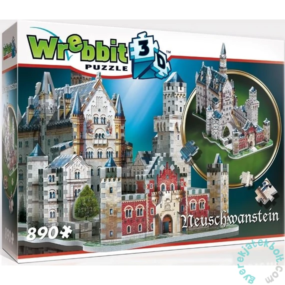 Wrebbit 890 db-os 3D puzzle - Neuschwanstein kastély (02005)