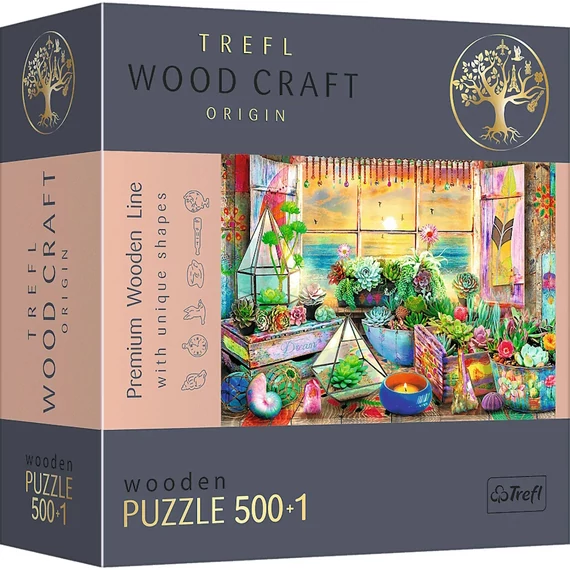 Trefl 501 db-os Wood Craft Prémium Fa Puzzle - Tengerparti ház (20166)