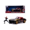 Jada Toys 253225014 Marvel - 1966 Chevy fém autómodell Fekete Özvegy figurával - 1:24