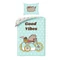 Pusheen cicás ágyneműhuzat szett - Good Vibes  (PUS-2705BL)