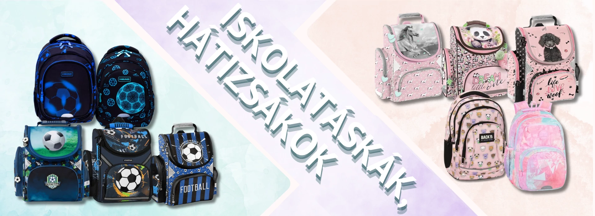 iskolatáskák, hátizsákok